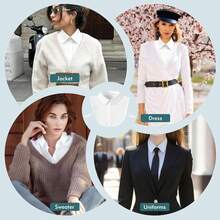 ZHUDOU Fake Collar Shirts For Women, Versatile Dickey White Collar, Half Shirt Collar For Women &Amp; Girls - 白色 - 查看 6