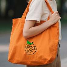3-Pack Large Embroidered Peach Iron-On Patch With "Just Peachy" Text - Vibrant Orange & Green Durable Fabric Applique For Jackets, Bags, Hats - Easy Heat Transfer Design, Hat Embellishment, Playful Accessory, Contrast Stitching - 黑與白 - 查看 5