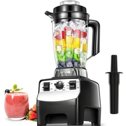 Reemix Counter Blender Smoothie Maker, 1450W Professional High Speed Blenders For Kitchen, 10 Speed Control, 68 Tritan Container, 8 Titanium Stainless Steel Blade For Ice/Soup/Nuts