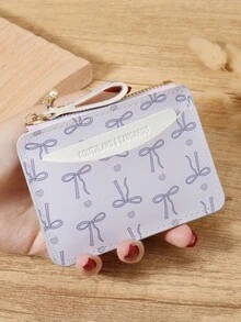 محفظة صغيرة صغيرة ذات نمط حب فيونكة وردية، محفظة ضيقة للنساء، رقيقة، خفيفة الوزن، قابلة للنقل بطبقات متعددة، بطاقة هوية، بطاقات ائتمانية صغيرة، فاشون، مودرن، حافلة، للذكرى السنوية، هدية عيد الميلاد، للبنات، للسيدات، لوازم الحقيبة المدرسية لغرفة السكن المدرسي والعودة إلى المدرسة - وردي - مشاهدة 12