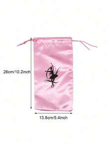 Bolsa de almacenamiento de zapatos de baile de unicolor de satén