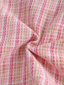 2 قطعة طقم بنطلون وسترة طويلة الأكمام ذات صدر واحد بنمط مربعات للفتيات المراهقات، 2 قطعة طقم تنورة طويلة الأكمام مطبوع عليها تنين وطاووس وردي للفتيات، 2 قطعة طقم تنورة طويلة الأكمام مزينة بالزخارف المعدنية، 2 قطعة طقم جاكيت وتنورة طويلة الأكمام بنمط مربعات للفتيات، مناسب للمناسبات - وردي - مشاهدة 7