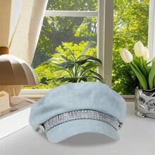 Women Beret Hats - 淺藍色 - 查看 3