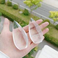 1pc Natural Clear Quartz Torch Carving Piece Ornament, White Crystal Flame Carving Piece, Crystal Crafts, Creative Home Interior Decorative Ornament, Valentine's Day Gift, Unique Holiday Gift