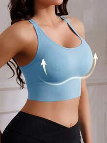 6-Piece Women's Sports Bra - Seamless, No Steel Ring Support, Breathable And Comfortable, Anti Sagging, Detachable Mat, 6 Colors (Orange, Blue, Black, Pink, Green, Yellow), Suitable For Yoga, Exercise And Active Lifestyle, Fitness Support Bra | Sports Aesthetic Bra | Breathable Material