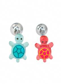 1.6x16mm Stainless Steel Cute Turtle Resin Cartoon Animal Tongue Ring Piercing Jewelry - Turtle Tongue Studs - View 14