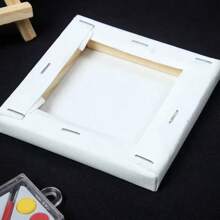 1 طقم من 6 ألوان أكريليك مع حامل وقماش - حفلة تخرج فنية - طقم بدء الرسم متعدد الاستخدامات