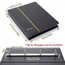 OUR ADVENTURE BOOK 10-seitiges transparentes PVC-Loseblattsammelalbum für Briefmarken 9-Ring-System leere Rasterseiten ergänzbar zur Stempelaufbewahrung Briefmarkenalbum geeignet für Kategorisierung Sammlung