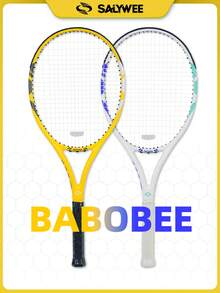SALYWEE BaboBee | 100% Full Carbon Fiber Tennis Racket MAX 60lbs Pre-Strung | Aerospace-Grade Frame 275±G Lightweight With Free Overgrip + Bag | Hexagon Honeycomb Tech | Professional Tennis Racquet For Gift Giving - Multicolor - View 11