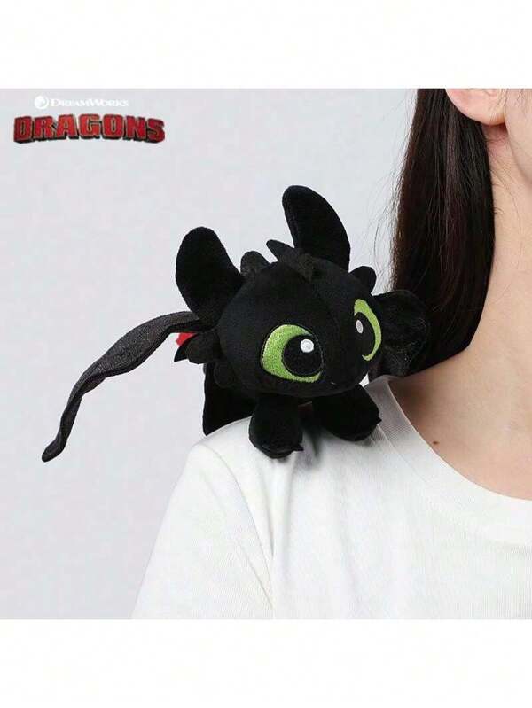 Spin Master Juguete de peluche magnético de Toothless de Cómo entrenar a tu dragón, con licencia oficial, peluche magnético de hombro lindo, accesorio para ponerse en el hombro, regalo de Navidad y cumpleaños para familiares y amigos