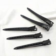 10pcs/5pcs Women's Fashionable, Simple, Street Casual And Convenient Y2K Style 3.54in Alloy Black Hollow Hair Clip Suitable For Women's Daily Decoration, Hair Salon Styling, Commuting Wear, Clip Hair Clip, Alligator Hair Clip Hair Accessory Headwear, Claw Clips, Hair Claws, Clips For Hair, Hair Slide, Hair Barrettes