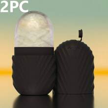 1 pièce Rouleau de visage en silicone pour glaçons -roller de massage facial de beauté pour les yeux, le cou et le visage - outil de soin de la peau avec effet de refroidissement
