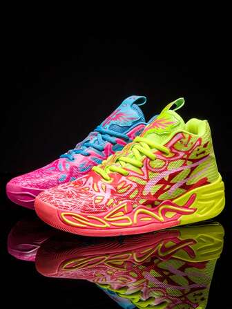 2025 Spring New Ultra Light Thick Bottom Large Size Basketball Shoes Large Women's Shoes Outdoor Casual Sports Shoes Anti And Wear Resistant Running Shoes Soft And Comfortable Hiking Shoes Shock Absorbent Rebound Casual Shoes (Note: The Mandarin Duck Shoes Have Random Patterns Of Yellow, Red, Blue, And Red On The Left And Right Feet. The Soles Are Hand-Painted Unevenly, And The Patterns Are Random And Asymmetrical .)