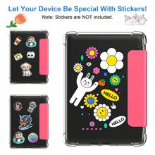 Capa Compatível com Kindle 6" 2022/2024/Kindle Paperwhite 6.8" 2021/Kindle Paperwhite 7" 2024 Lançado, Couro PU Premium + Capa Traseira de TPU Macio Transparente com Função Dormir/Despertar Automática para Kindle 2024/2022 11th Geração.