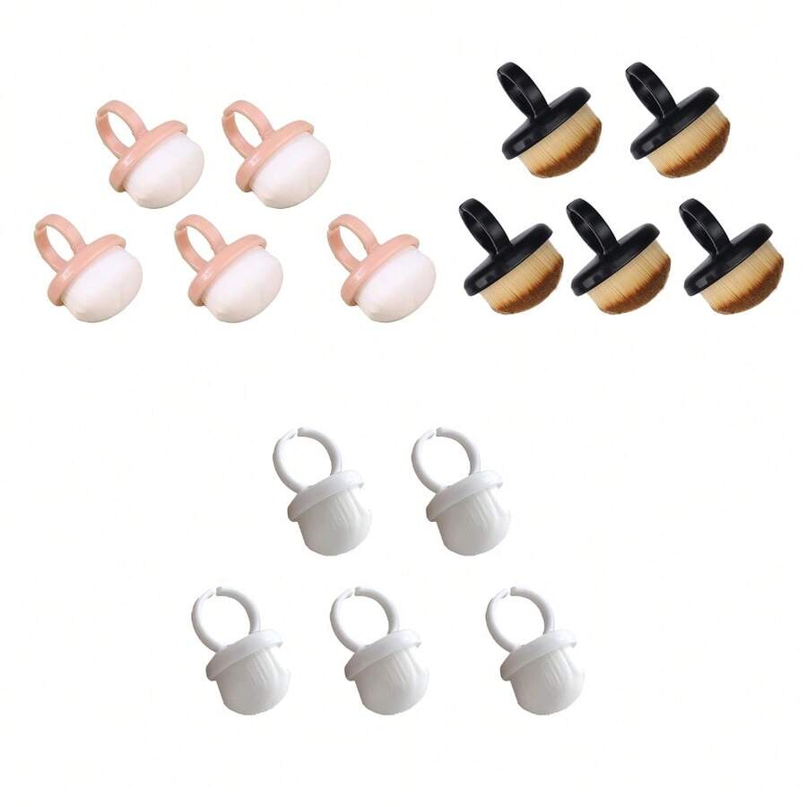 5 Pcs Nails Rings Dust Brush Nail Dusting Brush Tool Nail Art Dusting Brush