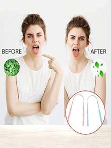 3/1 pieza, Rascador de lengua en forma de U para adultos, 1 rascador de lengua de acero inoxidable para reducir el mal aliento, productos de higiene masculina y femenina, herramientas de cuidado oral, sala de estar, familia, dormitorio, baño, suministros para el hogar, suministros de viaje, bodas, colas, cumpleaños, regalos para hombres, padres, amigos, Año Nuevo, accesorios, regalos divertidos (juego de varios piezas con colores aleatorios)