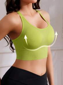 6-Piece Women's Sports Bra - Seamless, No Steel Ring Support, Breathable And Comfortable, Anti Sagging, Detachable Mat, 6 Colors (Orange, Blue, Black, Pink, Green, Yellow), Suitable For Yoga, Exercise And Active Lifestyle, Fitness Support Bra | Sports Aesthetic Bra | Breathable Material