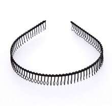 6Pcs Unisex Black Metal Hairband Teeth Comb Headband Hair Hoop Headwear Accessory For Women Menhalloween - 1 - 查看 1