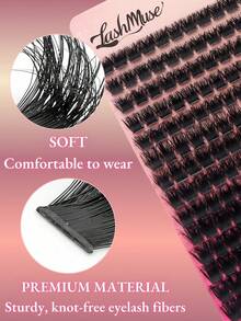 196pcs 150D Mixed Cluster Eyelash Extension 0.07mm Thickness D Curl 10mm-18mm Mixed Natural Style Russian Flat Thick Fluffy Handmade Faux Mink Eyelash Cluster, Suitable For Halloween, Festival, Christmas Makeup, Ideal For Beginnerslash Clusters,Eyelash Clusters,Individual Eyelashes,Lashes,Fake Lashes - DD - View 4