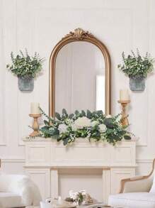 60Pcs 4 Kinds Babys Breath Mixed Eucalyptus Leaves Artificial Flowers For Wedding Vase Bouquet Floral Arrangement Decor Gifts Birthday Graduation, Eucalyptus Stem Artificial Eucalyptus Leaf Stem, Eucalyptus Stem Decoration Fake Green Stem Green Decoration Artificial Flower Bulk For Home And Office Use Artificial Flower Bouquet Center Piece Wedding Decoration Christmas Decoration