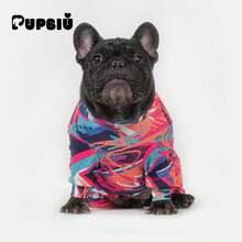 PUPBIU 狗狗睡衣，超柔软且有弹性，狗狗恢复服，适合小型、中型和大型犬的狗狗睡衣 - 全身印花赛博朋克风格图案，S-6XL