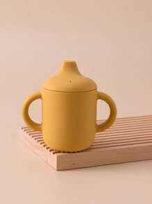 1PC Personalized Customization Name Children Silicone Sippy Cup Portable Water Bottle Kids Feeding Learning Cups Leakproof Toddler Bottles Solid Color Custom Tableware,Halloween Edit,Back To School Fashion,Christmas Gift