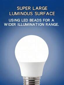 4个/6个/8个/12个 E27 12W LED灯泡，6500K冷白光，1200流明超亮灯泡，适用于客厅、厨房、卧室和办公室