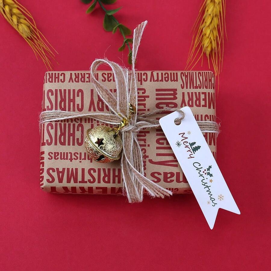50pcs,Rectangular Minimalist Christmas Greeting Card, Simple Gift Decoration Card, Christmas Hanging Card Gift Tag Paper Card, Gift Decoration Hanging Tag Christmas Card, Christmas Blessing Gift Hanging Card ,No Rope Christmas Christmas Decorations Christmas Pajamas Christmas Gifts Christmas Decor