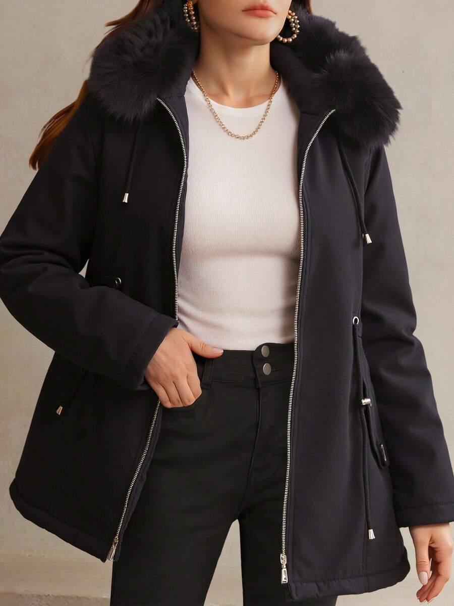 Women Trench Coats - Black - View 1