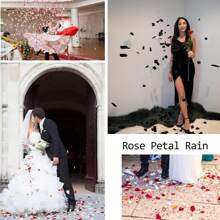 3000 Pcs Rose Petals Artificial Flowers Silk Petals Table Scatters For Romantic Special Night Decorations, Weddings, Valentine's Day, Proposals, Anniversaries, Bridal Showers Party Decor
