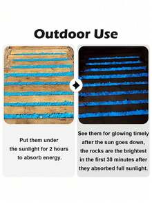 500pcs Glow In The Dark Stones Garden Decor Micro Landscape Aquarium Outdoor Yard Set, 200pcs/100pcs Glow In The Dark Pebbles Filler For Vases, Jars, Garden, Walkway Decoration, DIY Glow Stones