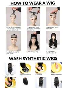 26 Inch High-Temperature Fiber Straight Hair With Elastic Tie, Holiday Red/White/Green Wrap Design, Seasonal Hair Accessory | Fashionable Hair Extensions | Glossy Hair Extensions, Rainbow Ponytail Extensions