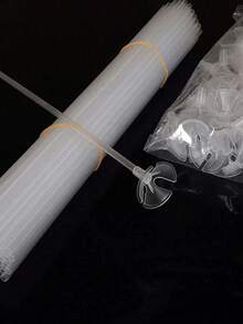 10/30 件塑料气球固定扣和杆，简约透明气球支架，用于各种节日、派对、毕业派对等场合 - 彩色 - 查看 6