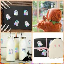 500pcs/Roll Holographic Laser Halloween Ghost Graffiti Stickers, Party Decoration Sealing Stickers - Multicolor - View 3