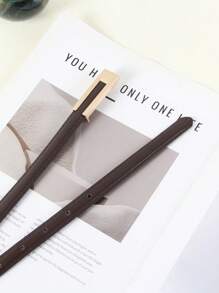 1pc Women's Black Vintage Versatile Thin Belt, Suitable For Dresses, Shirts, Pants For Everyday Use Fall, Autumn, Halloween - Thin Belt - View 8