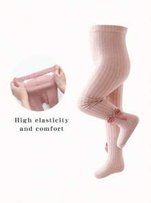 1 双婴儿幼儿紧身裤袜女童儿童紧身裤蝴蝶结紧身裤，风格甜美，适合搭配裙子外出穿着。 - 彩色 - 查看 17