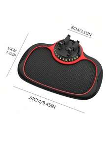 YITUMU Supporto per telefono auto rotante a 360°, con targa di parcheggio temporanea, tappetino antiscivolo multifunzionale in silicone per cruscotto, accessorio universale per interni auto