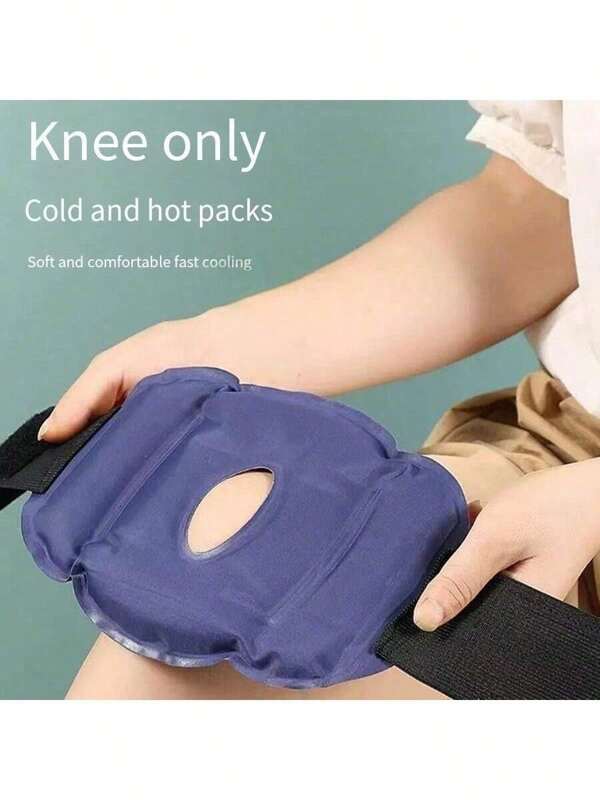 1 pièce Bandage de genou réutilisable avec pack de glace en gel, sac de glace pour le genou, compression froide/chaude pour les articulations, soulagement des entorses sportives