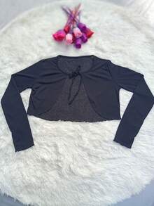 1pc Summer Women Sunscreen Cardigan Ruffle Design Sunscreen Clothing Slim Korean Style Long Sleeve Short Coat For Dress - A - View 32