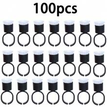 200pcs Black/Pink Professional Microblading Supplies Kit - Includes Pigment Glue Rings, Sponge Ink Cups, Caps For Permanent Makeup, Tattoo, Eyelash Extensions - Unscented, Made Of Plastic - Multicolor - View 17