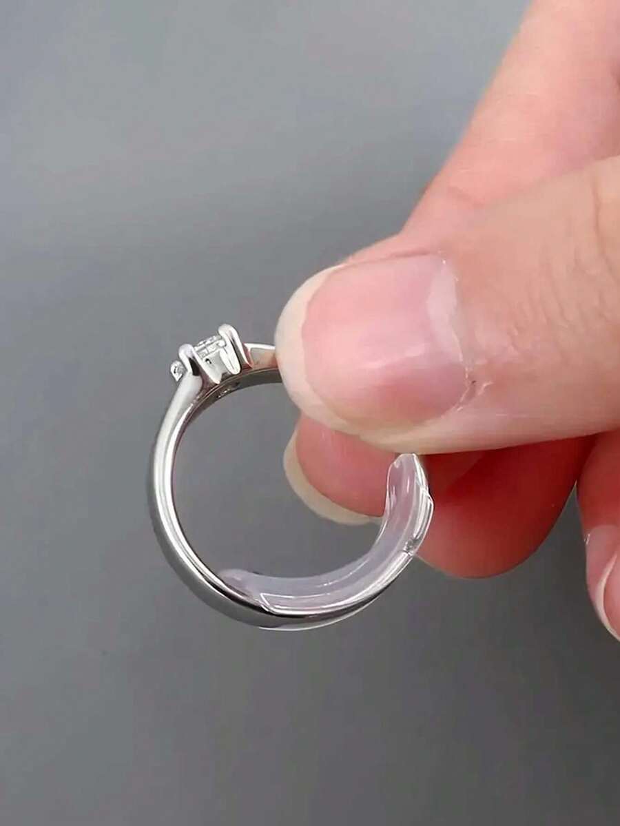8/16 piezas Ajustador de anillo de resina, almohadillas de ajuste de anillo invisibles, adecuado para anillos sueltos, se ajusta a todos los tamaños de dedos. Ajustador de talla de anillo invisible, se ajusta a anillos sueltos - Múltiples tamaños de dedos, cómodo y protector. Apretador claro ajustable, herramienta de ajuste, protector de joyería, adecuado para anillos sueltos. Ajustador de anillo se ajusta a cualquier anillo, múltiples tamaños disponibles, ajustador de anillo para mujer.