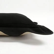 Lush Decor Coastal Chic Scalloped Edge Throw Pillow Cover 1 Piece 13" W X 20" L + 2.5" Flange, Dark Linen & Black - Couch Pillows - Decorative Pillows - Coastal Decor Halloween-Fall Decor-Room Decor - Vải lanh tối màu/Đen - Xem 6