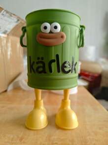 1/2 件 [热门选择] 1 个异想天开的卡通笔筒 - 轻巧，复古风格塑料储物箱带手柄，绿色和白色可选 - 非常适合办公桌、教室和家庭学习组织、特色、书架、母亲节礼物、学校用品、返校 - 彩色 - 查看 12