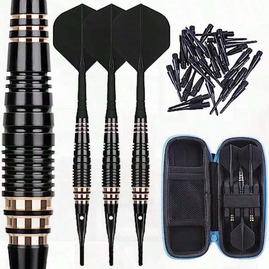 Professional Darts Set 18 Grams With 30 Extra Tips And Gift Box, Plastic Tip - 肉凍 - 查看 1