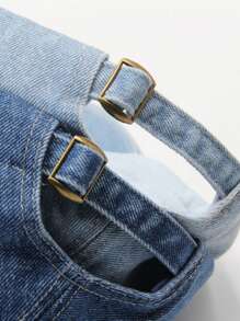 1 pezzo Cappellino da baseball in denim lavato - Stile minimalista, regolabile sul retro, visiera parasole, cappelli da uomo e donna, unisex per uso quotidiano e avventure all'aperto, adatto per tutte le stagioni