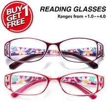 2 Stücke modische quadratische Lesebrille mit Blumenmuster, elegante Lupen mit hochauflösenden Gläsern und farbenfrohen Fassungen für Männer und Frauen, ideal für den täglichen Gebrauch, Büro und Outdoor-Einsatz