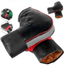 Motorcycle Handlebar Covers, Winter Bicycle Battery Windshield Gloves, Windproof Warm Handlebar Cover With Reflective Strips Motorcycle Handlebar Covers, Winter - Premium Thick Warm Lining Windproof Waterproof Handlebar Covers With High Visibility Reflective Strips