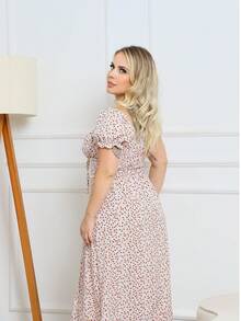 Long Midi Dress With Premium Sleeves, Comfortable And Lining - 白色 - 查看 4