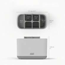 Soap Dish /Holder Joseph Joseph Easy-Store - Compact Toothbrush Holder Caddy Bathroom Storage , Grey/White, Regular - 米白色 - 查看 10
