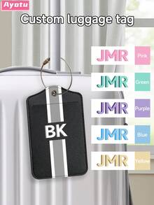 Customized Luggage Tag, Fashionable And Lightweight Luggage Tag For Travel Groups, Luggage Identification Tag, Airline Boarding Pass, Corporate Team Building Travel Identification Card, Luggage Tag, Backpack, Handbag And Schoolbag Nameplate, Summer And Winter Travel Accessories, Pet ID Tag, Travel Essentials Travel Storage Bag, Automotive Decor, Family And Friend Travel Gifts,New Year Glamour - Multicolor - View 2